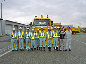 雪氷対策・除雪車の出動式に参加